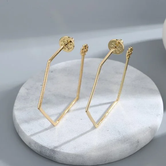 Tory Butch hexagon hoops - Picture 2 of 3